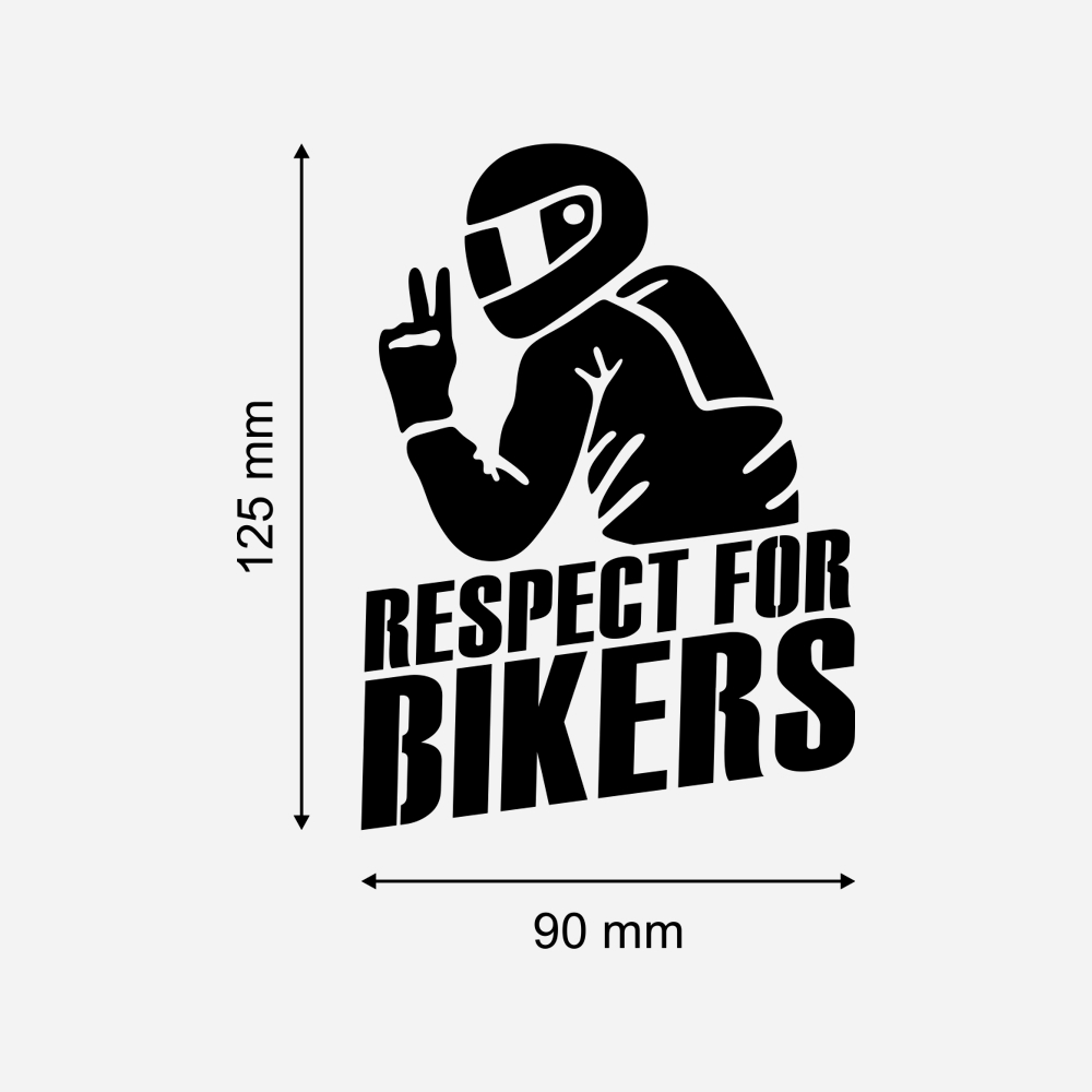 Aufkleber Respect for Biker 