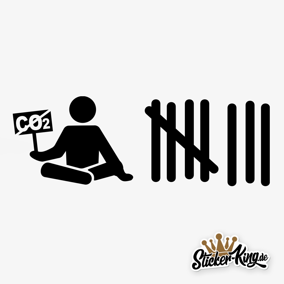 Aufkleber Strichliste CO2 Klimakleber