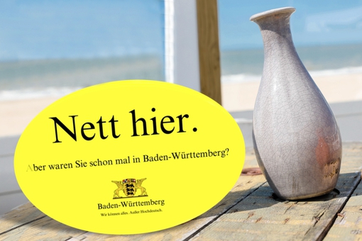 Nett hier, Baden-Württemberg Aufkleber