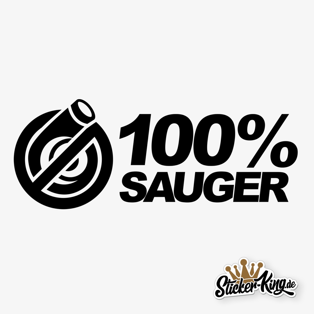 100 Prozent Sauger Aufkleber