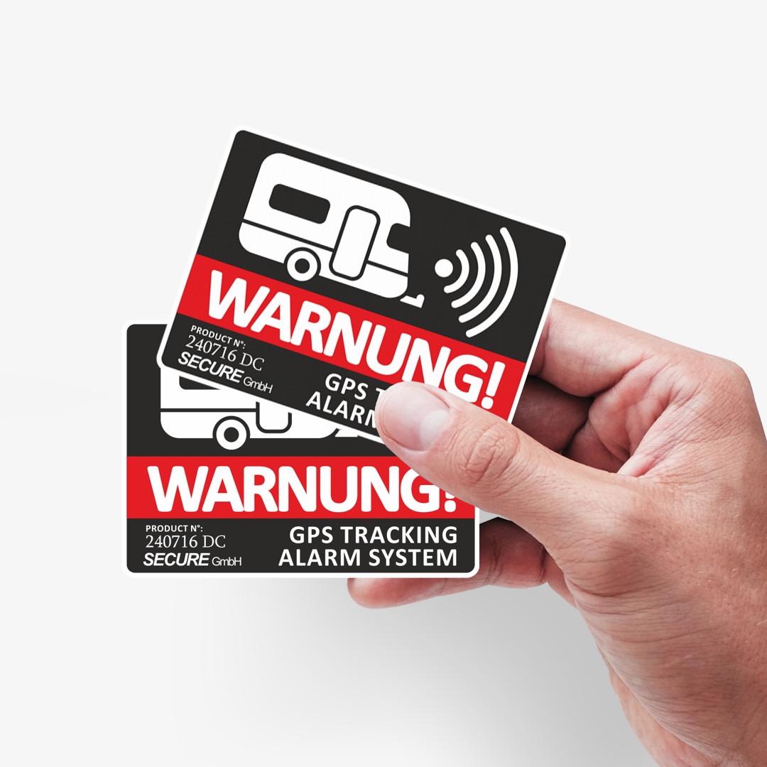 Wohnwagen GPS Sicherheitsaufkleber