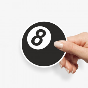 2 Stk. Sticker Billardkugel