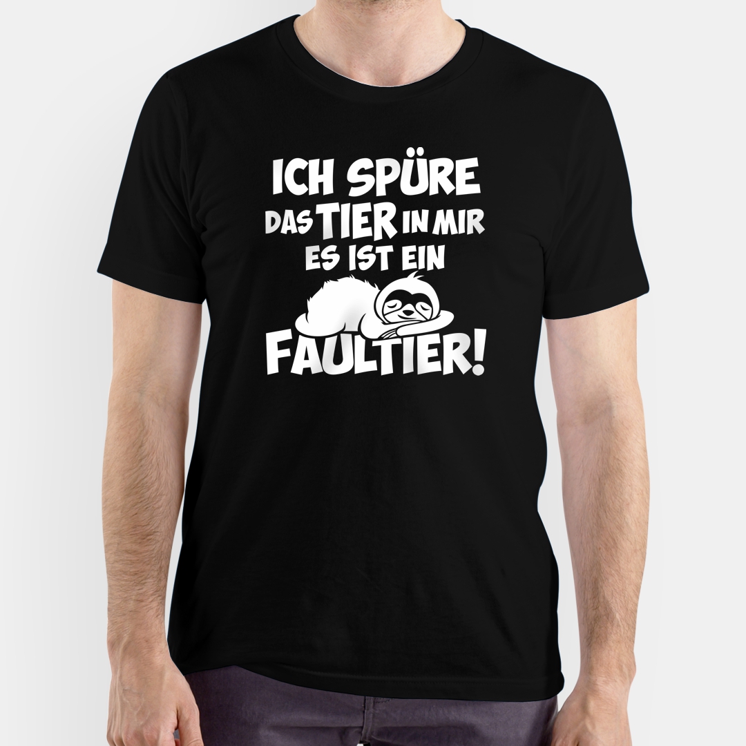 T-Shirt, ich spüre das Faultier in mir